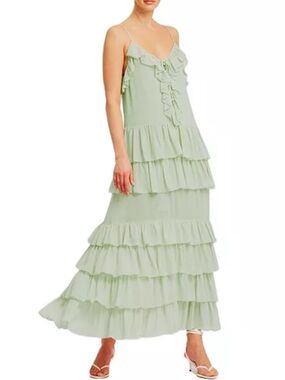 TORN BY RONNY KOBO Tiered Maxi Dress